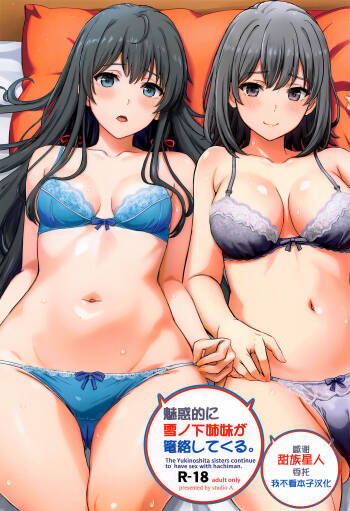 Miwakuteki ni Yukinoshita Shimai ga Rouraku Shite Kuru. - The Yukinoshita sisters continue to have sex with hachiman. cover