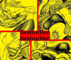 [Blue Percussion (Bourne)] Destruction Destruction ヒロイン首絞め完全敗北