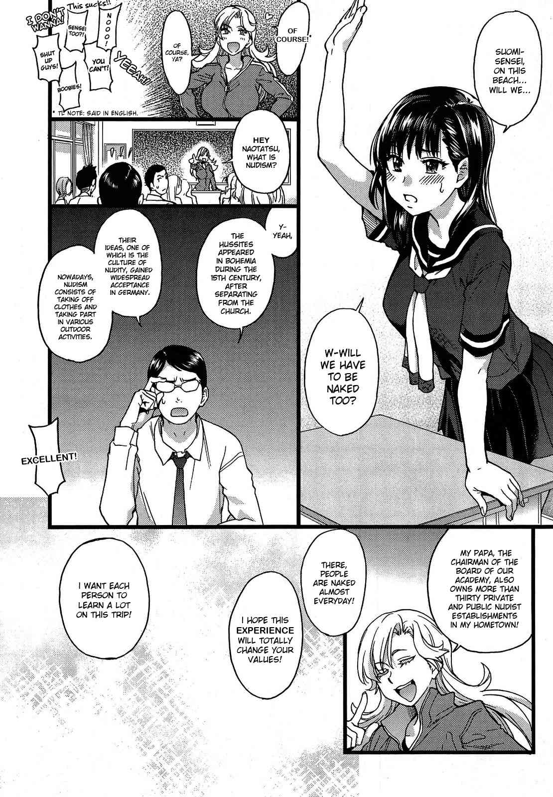 Nudist Beach ni Shuugakuryokou de!! Ch. 1-2 page 6 full