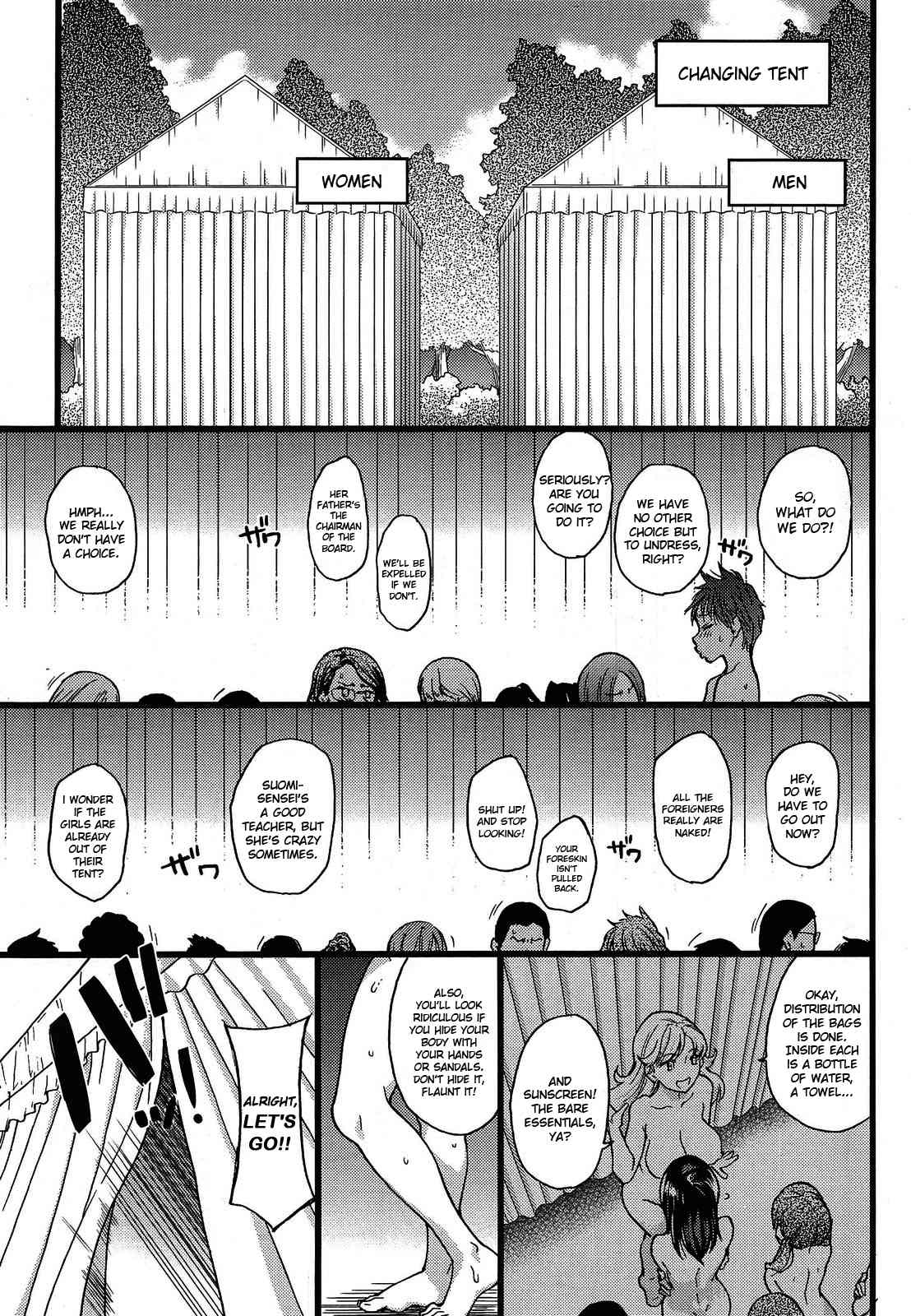 Nudist Beach ni Shuugakuryokou de!! Ch. 1-2 page 8 full
