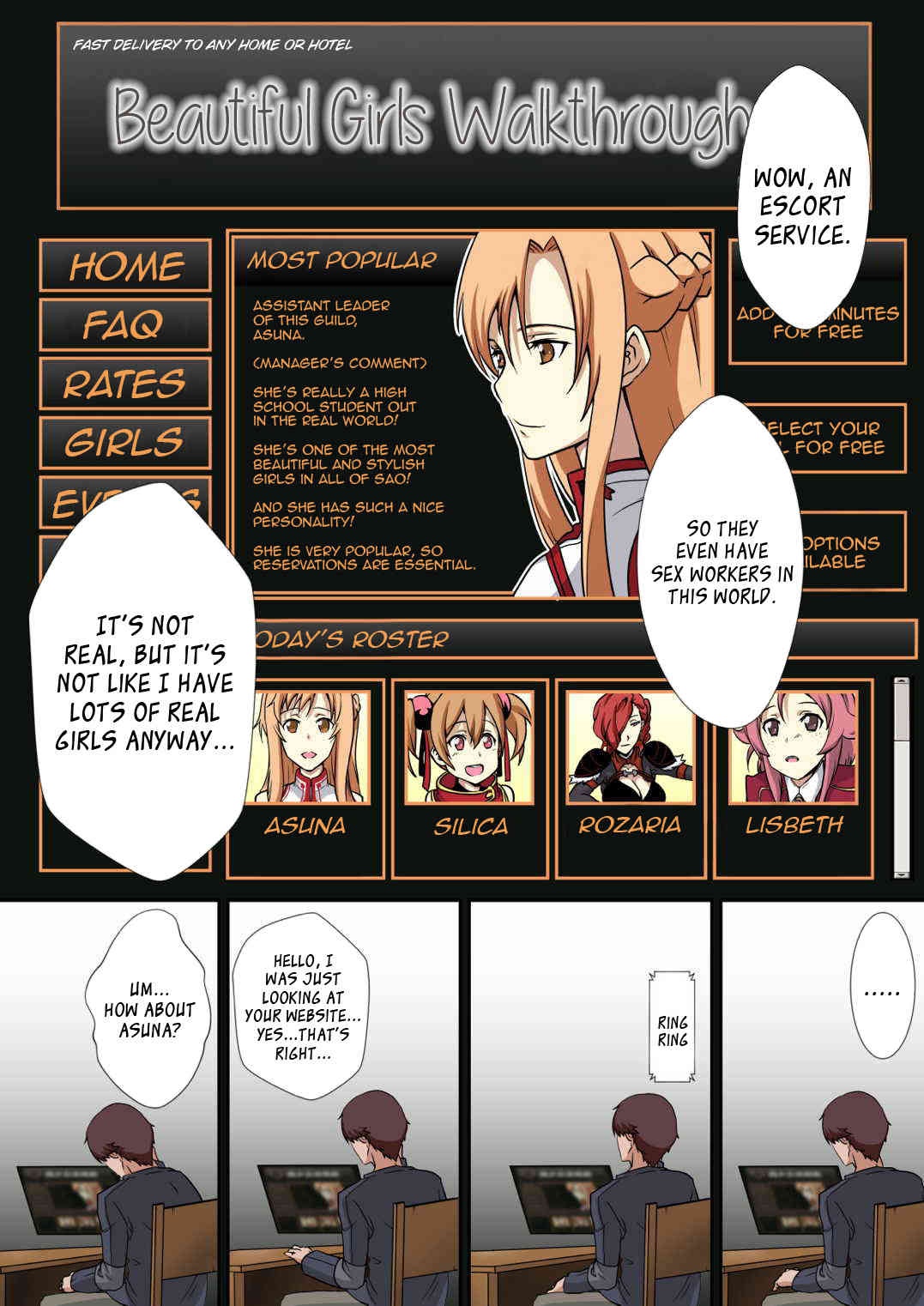 Deliheal Bishoujo Kouryaku Gumi Asuna desu | Asuna, the Escort from the Beautiful Girls Walkthrough Company  =SNP= page 2 full