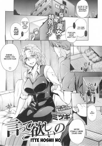 Itte hoshii no cover