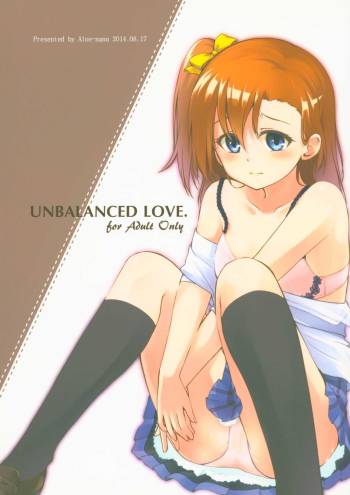 UNBALANCED LOVE. cover