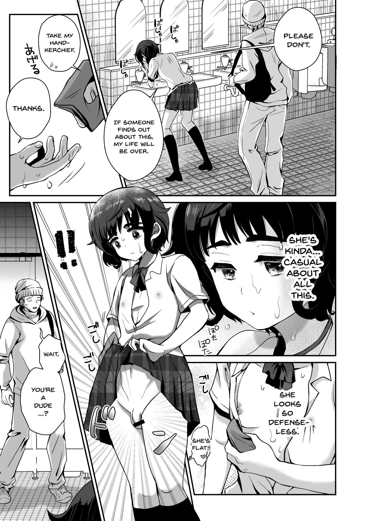 Toilet ni Ittara SeJiru Mamire no Otokonoko ga Taorete Ita no de Toriaezu Irete Mita | When I Went To The Bathroom I Found A Trap Covered In Cum On The Ground So I Thought I'd Try Fucking Him   Digita page 6 full