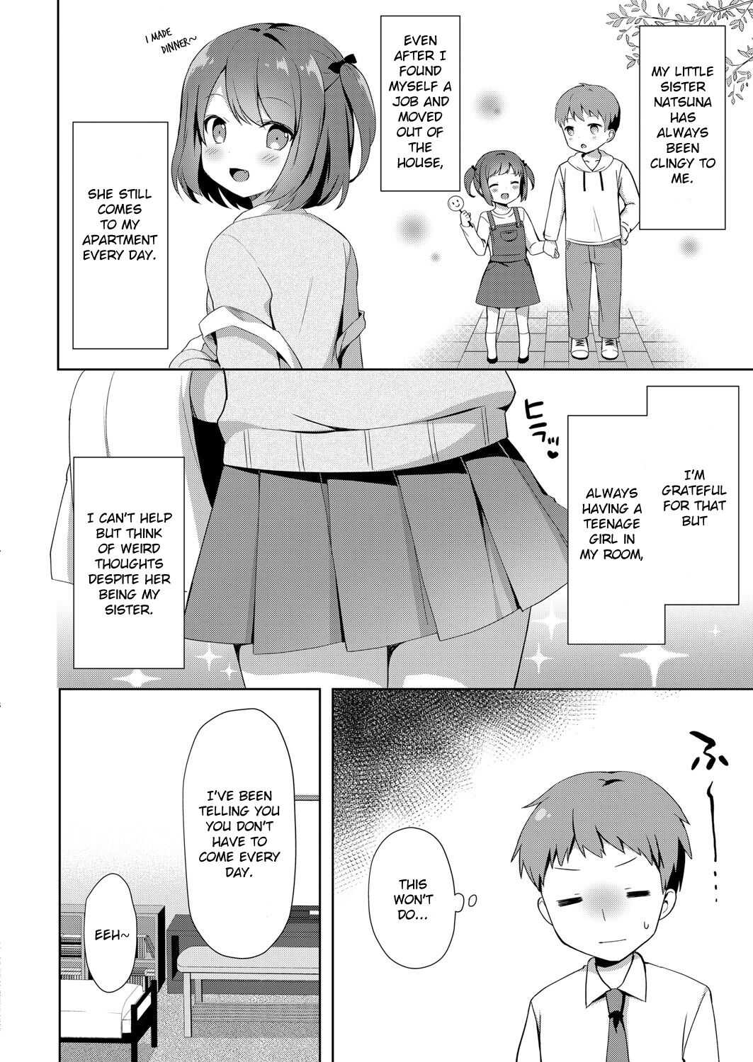 Yuuwaku・Imouto #1 Onii-chan chi ni Otomari | Little Sister Temptation #1 Staying at Onii-chan's apartment page 2 full