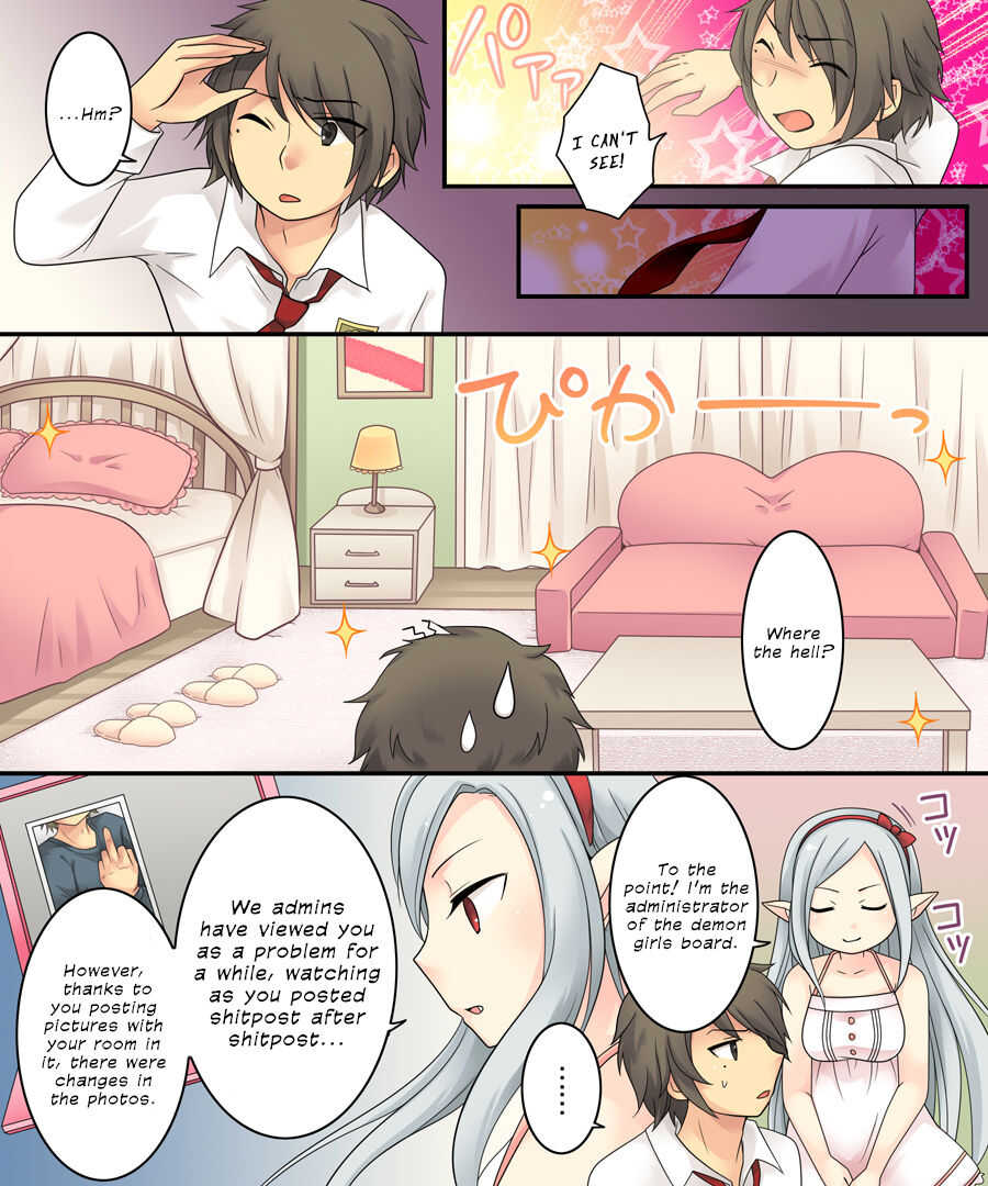 Karui Kimochi de Keijiban o Arashite Itara Kyuuketsuki no Imouto Kenzoku  | The story of becoming the vampire princess' little sister underling because you spammed the imageboards. page 7 full