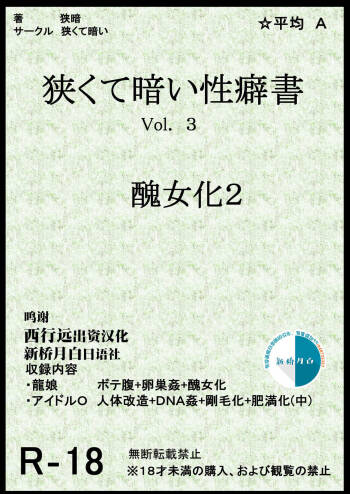 Book about Narrow and Dark Sexual Inclinations Vol.3 Uglification Part 2 cover