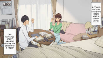 Hitorigurashi no Joshidaisei no Oheya, Tomodachi to Ichinichi Shuuchuu shite Benkyoukai shiyou to Kimeta Hi | Preparing for exam with my friend cover