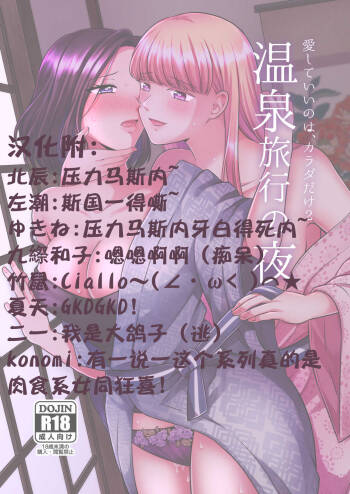 Aishite Ii no wa, Karada dake 2- Onsen Ryokou no Yoru cover