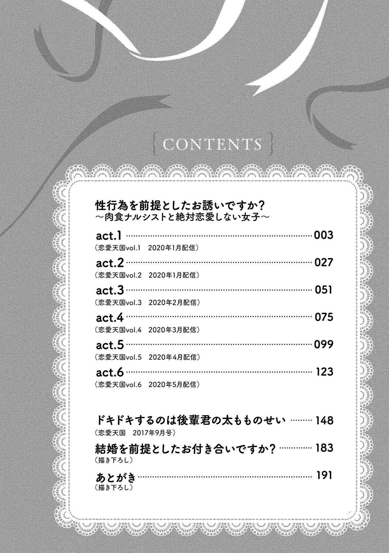 Is It An Invitation For Sexual Intercourse? ~Story of a Carnivorous Narcissist and an Aromantic Woman~ | 你在以做愛為前提邀請我嗎？～肉食系自戀男子與絕對不戀愛的女子～ Ch.1-6 end page 4 full