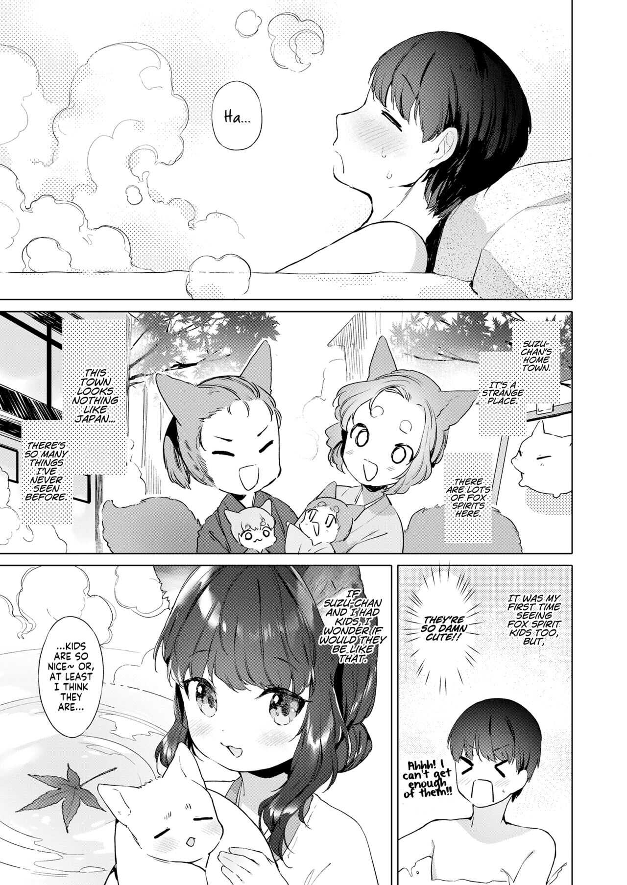 Yowai 200 Chai Okitsune-chan to Oshidori Fuufu Seikatsu. Dai 3 Wa | 200 Year Old Fox Girl and Her Happily Married Life. Part 3 page 7 full