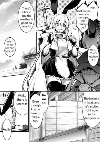 Adventure-chan helps the lustful horse cum so he‘ll carry her away cover