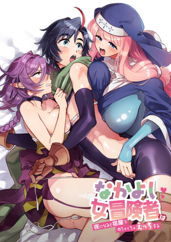 Nakayoshi Onna Boukensha wa Yoru ni Naru to Yadoya de Mechakucha Ecchi Suru | Party of Female Adventurers Fuck a lot at the Inn Once Nighttime Comes. cover