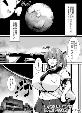 【tokaoekaki】爆乳キツネ耳魔法少女は巨大化しかできません_２ cover