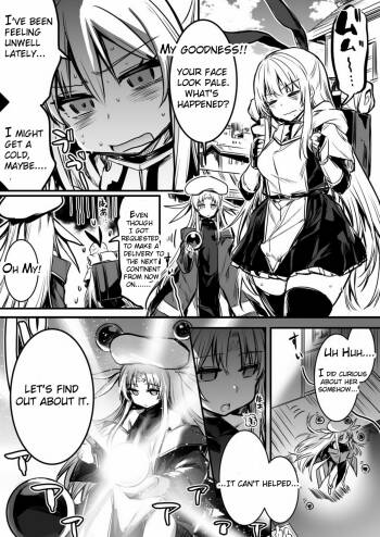 Furtuneteller-chan who worry about Adventure-chan's unusual symptom and take a look at it and Adventure-chan who unknowingly got knock up and  give birth to demi-human child in distant land cover