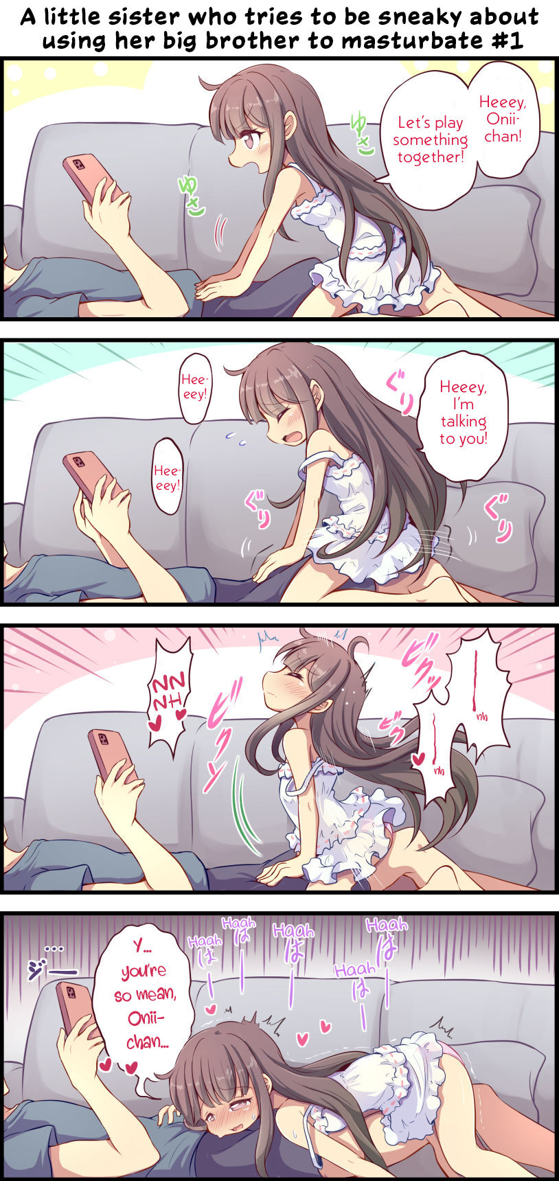 Barenai You Ni Nii De Onanii Suru Imouto-Chan | A Little Sister Who Tries to Be Sneaky About Using Her Big Brother to Masturbate page 1 full