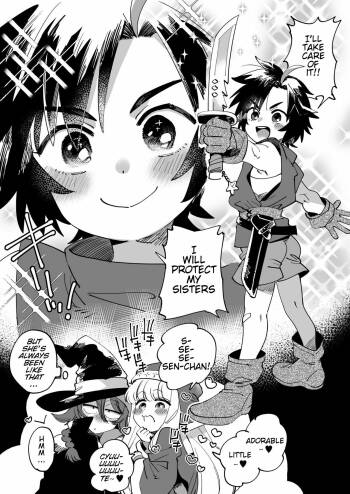 Senri-chan playing with the Priest and Wizard cover