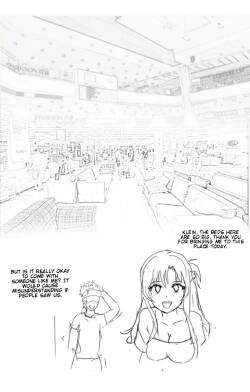 Asuna and Klein buying new bed.