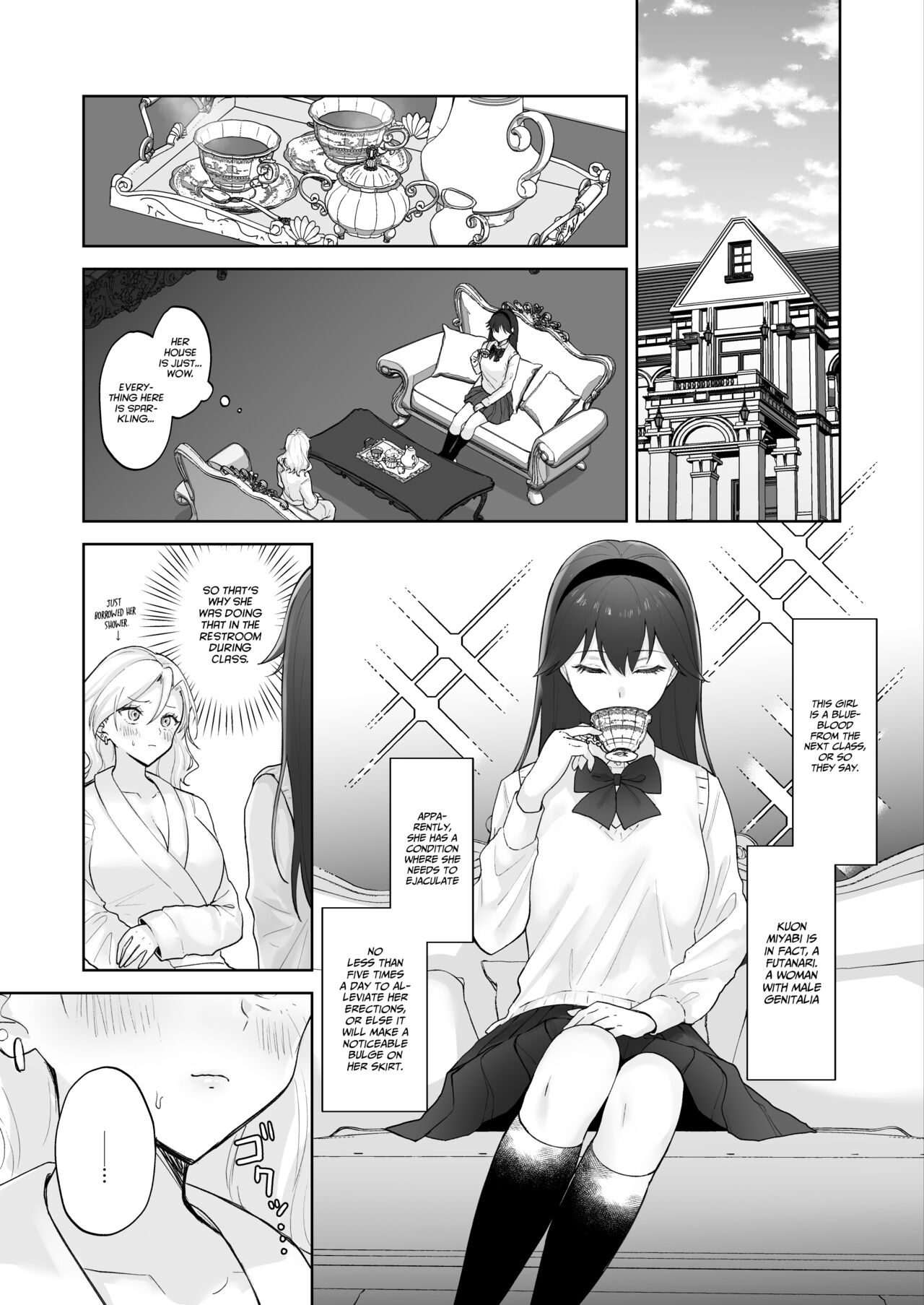 Shojo Gal, Futanari Ojou-sama no Onaho ni Naru | Virgin Gal who Becomes a Pocket Pussy for a Futanari Young Lady page 9 full