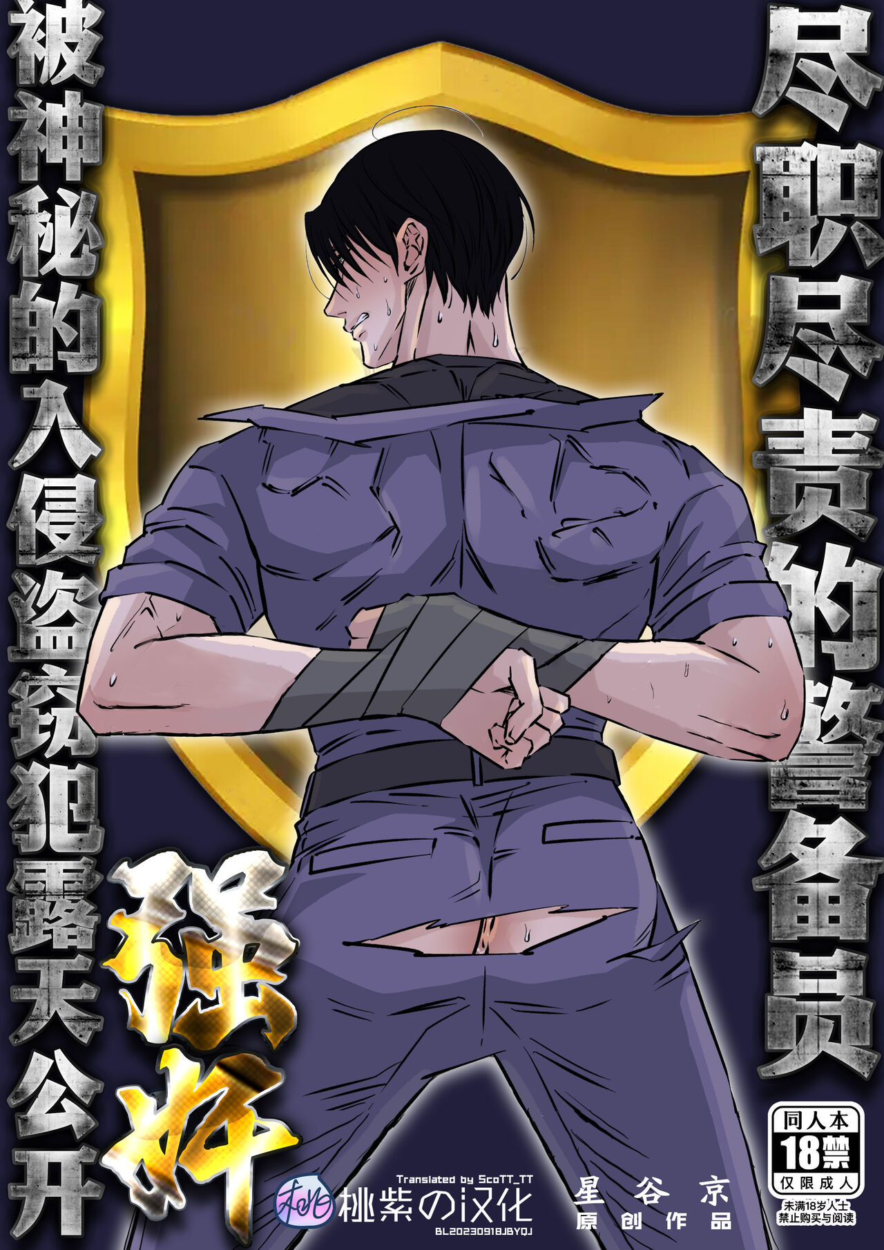 Shigoto juku kokorona anchisukiru ga nazo no shin'nyu-sha ni aokan sa remashita｜尽职尽责的警备员被神秘的入侵盗窃犯露天公开强奸 page 1 full