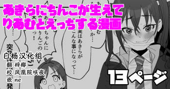 Akira ni Chinko ga Haete Riamu to Ecchi suru Manga cover