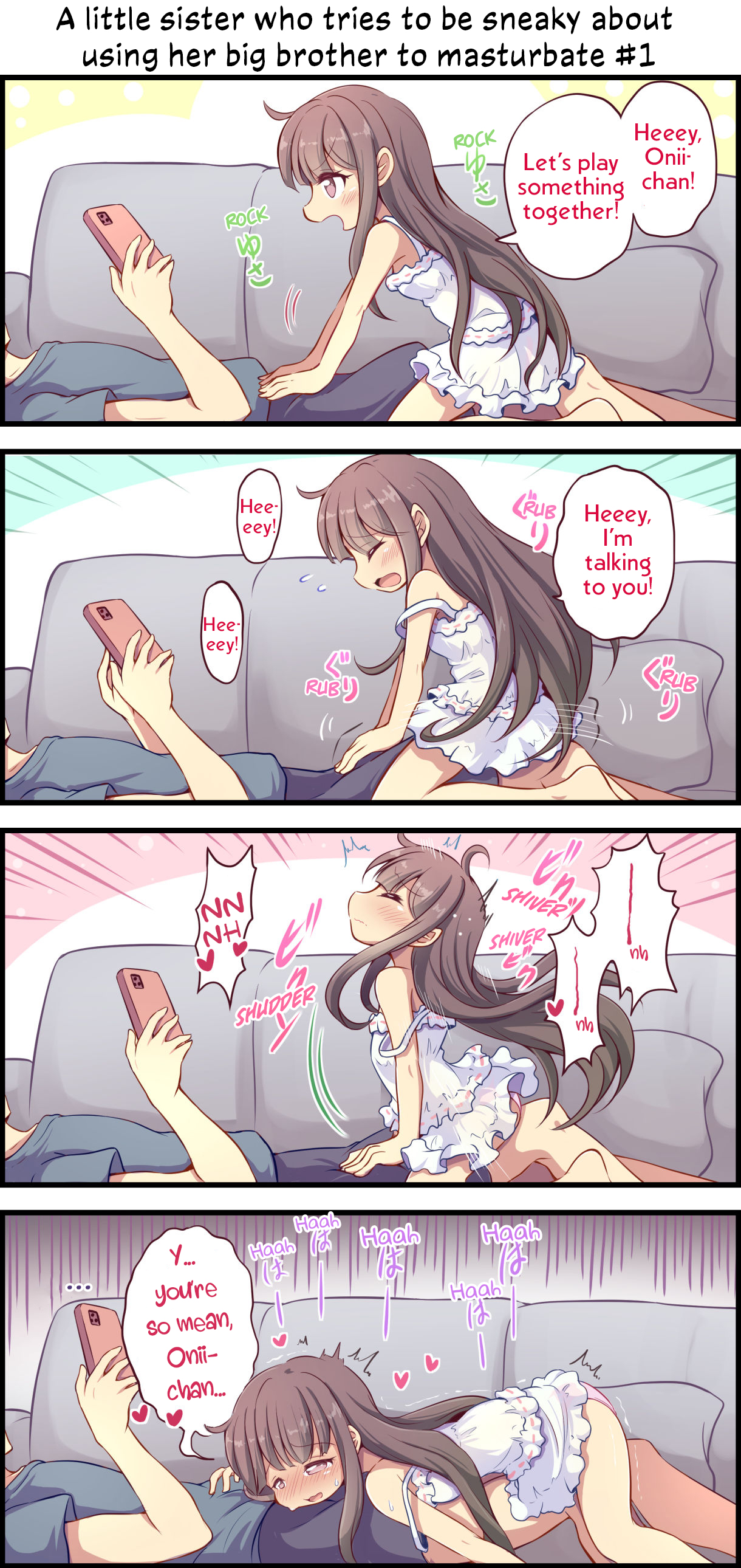 Barenai You Ni Nii De Onanii Suru Imouto-Chan | A Little Sister Who Tries to Be Sneaky About Using Her Big Brother to Masturbate page 1 full