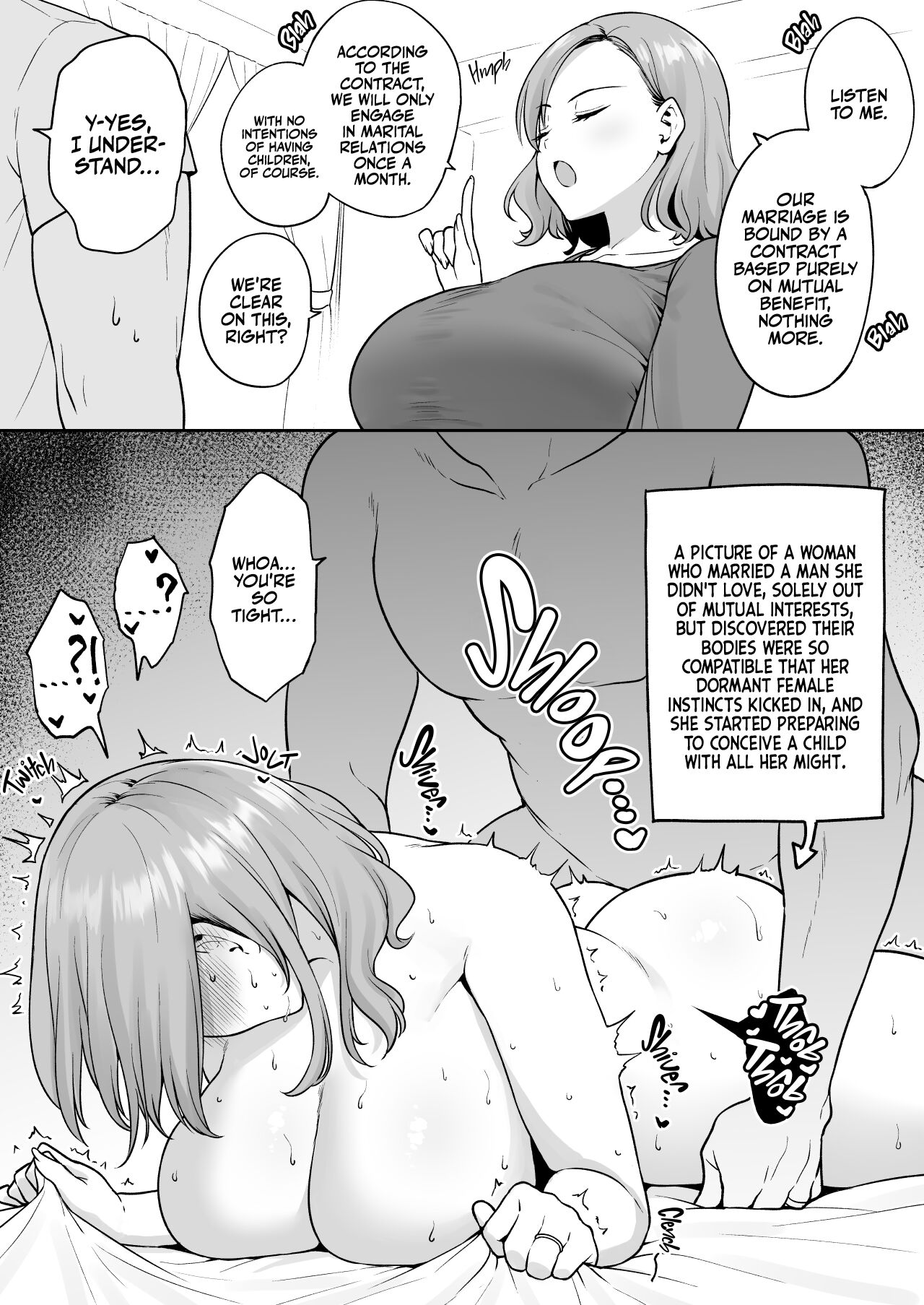 Keiyaku Kekkon Fuufu no Shoya | A Contract Couple's First Night page 1 full