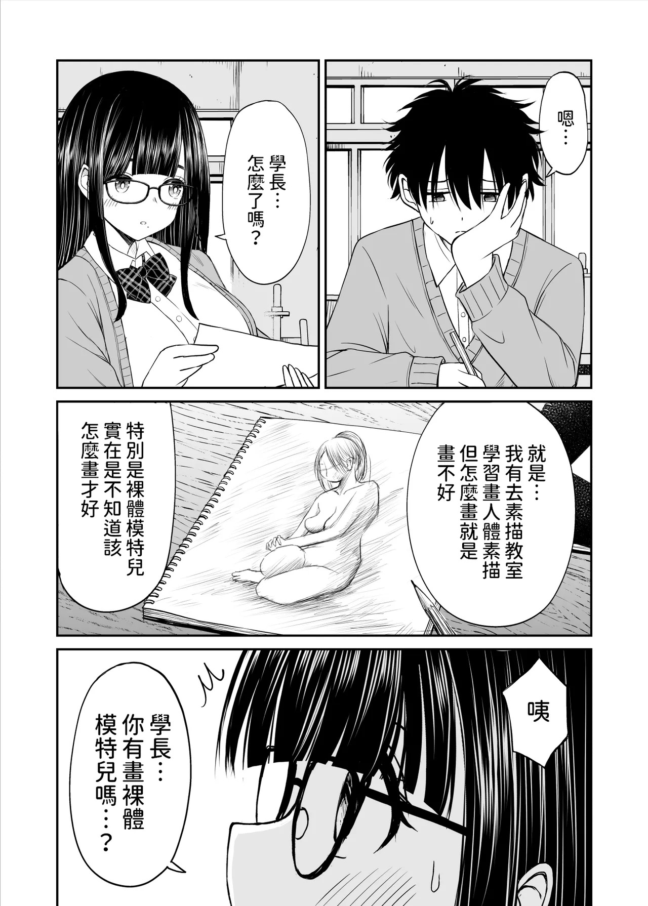 Bijutsubu no Kyonyuu Kouhai ga Nude Model ni Natta Kekka Amari ni Ero Sugite Ore no Geijutsu ga Bakuhatsushita Hanashi page 9 full