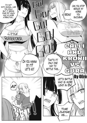 Calli & Kronii vs Gura cover