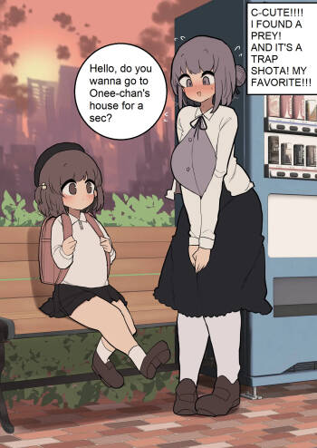 A Shotacon Oneesan rapes the dick of an adorable trap with a ??? digit age cover