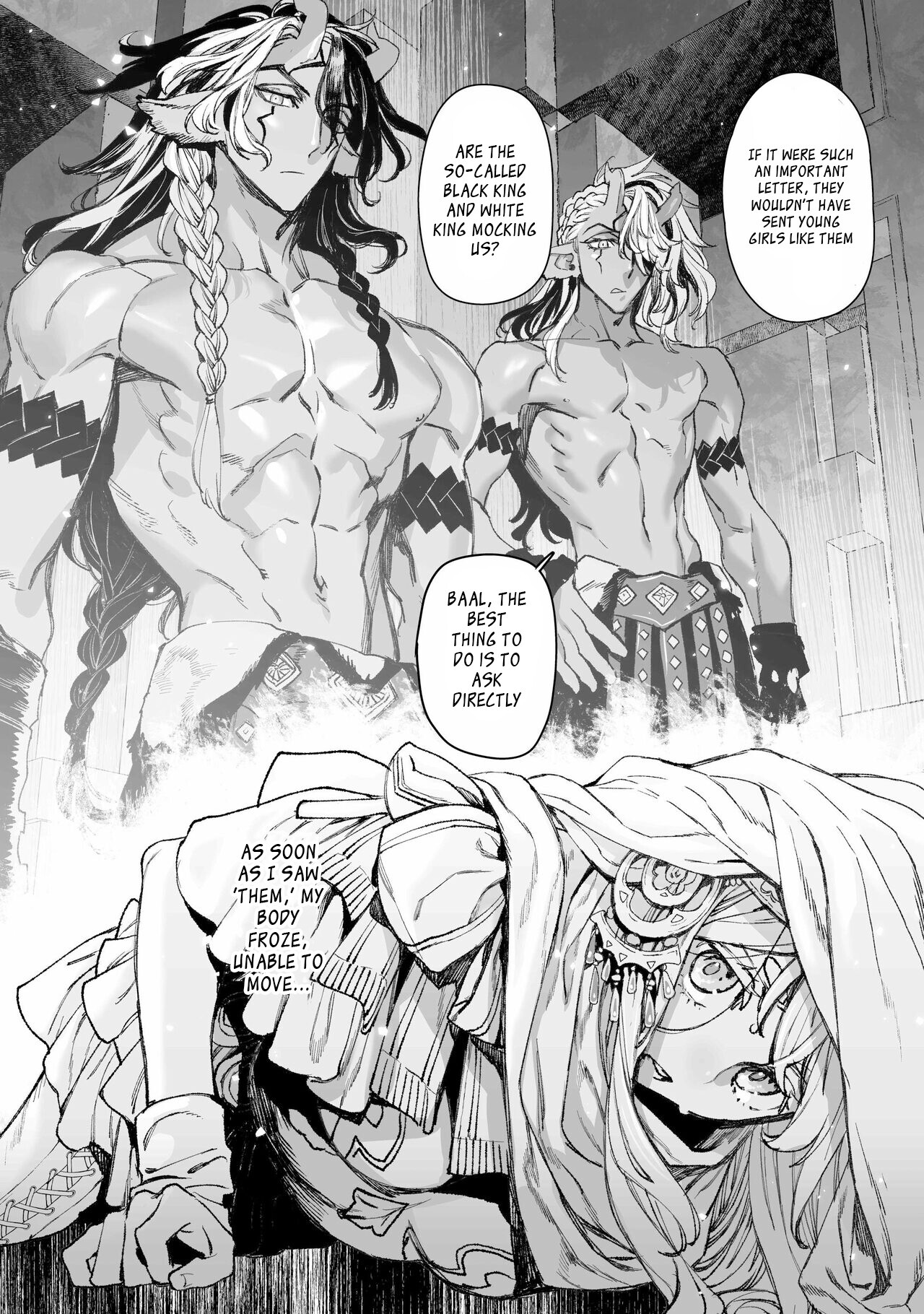 Moloch no Toriko ~Junsui Baiyou Lesbian to Jain no Shinzoku Yoki senu Error de Masaka no Seikon~ | Moloch's Victims ~ An Unexpected Marriage Between a Pure-Breeding Lesbian and a Giant God Clan in an Unforgivable Error page 9 full
