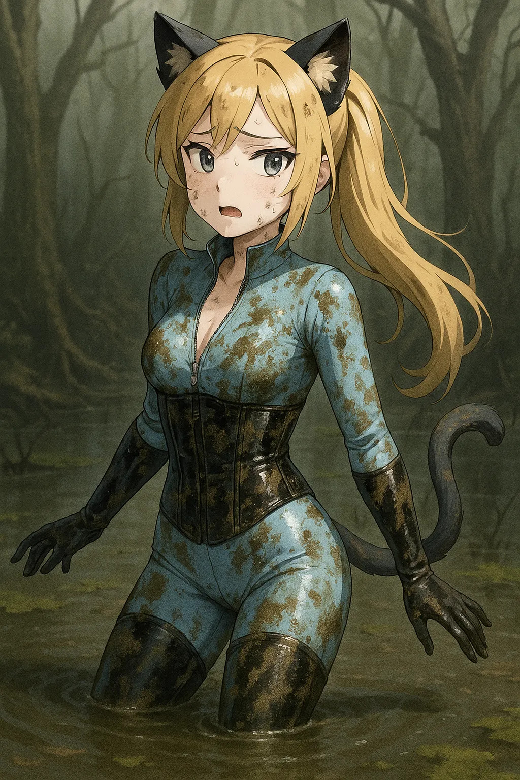 Girl in catsuit and thigh high boots page 9 full