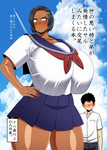 Nakanowarui ane to ototo ga hatsujo shita saru mitai ni kobi shi makuru hon. cover