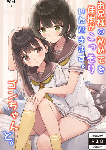 Onii-sama no Hajimete wo Kaju ga Kossori Itadakimasu. Gon-chan to. cover