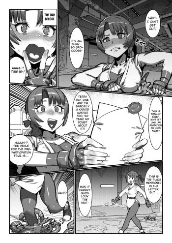 Yuri and Mai from KOF fall into a  tentacle trap disguised as the floor cover