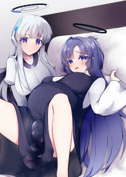 [Magical Kagechousukashi (Kagechousukashi,)] Yuuka ga shussan suru tokoro o Noa ni mi tete morau hon ~ Noa, watashi (Yuuka) ga umu to komi tete!!~ (Blue Archive) [Digital]