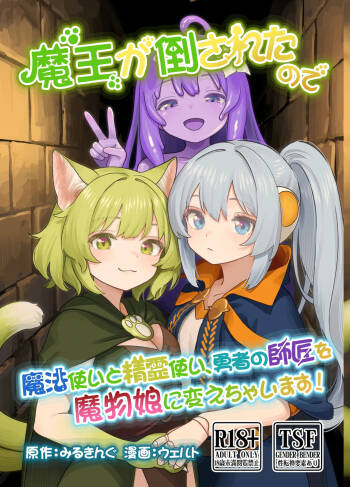 Maou ga Taosareta node Tank Kyoudai to Kenshi o Mamono Musume ni Kaechaimasu! | 魔王被打败了所以把魔法使、精灵使和勇者的师傅都变成魔物娘！ cover