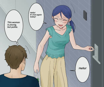 The polite woman with glasses next door cover