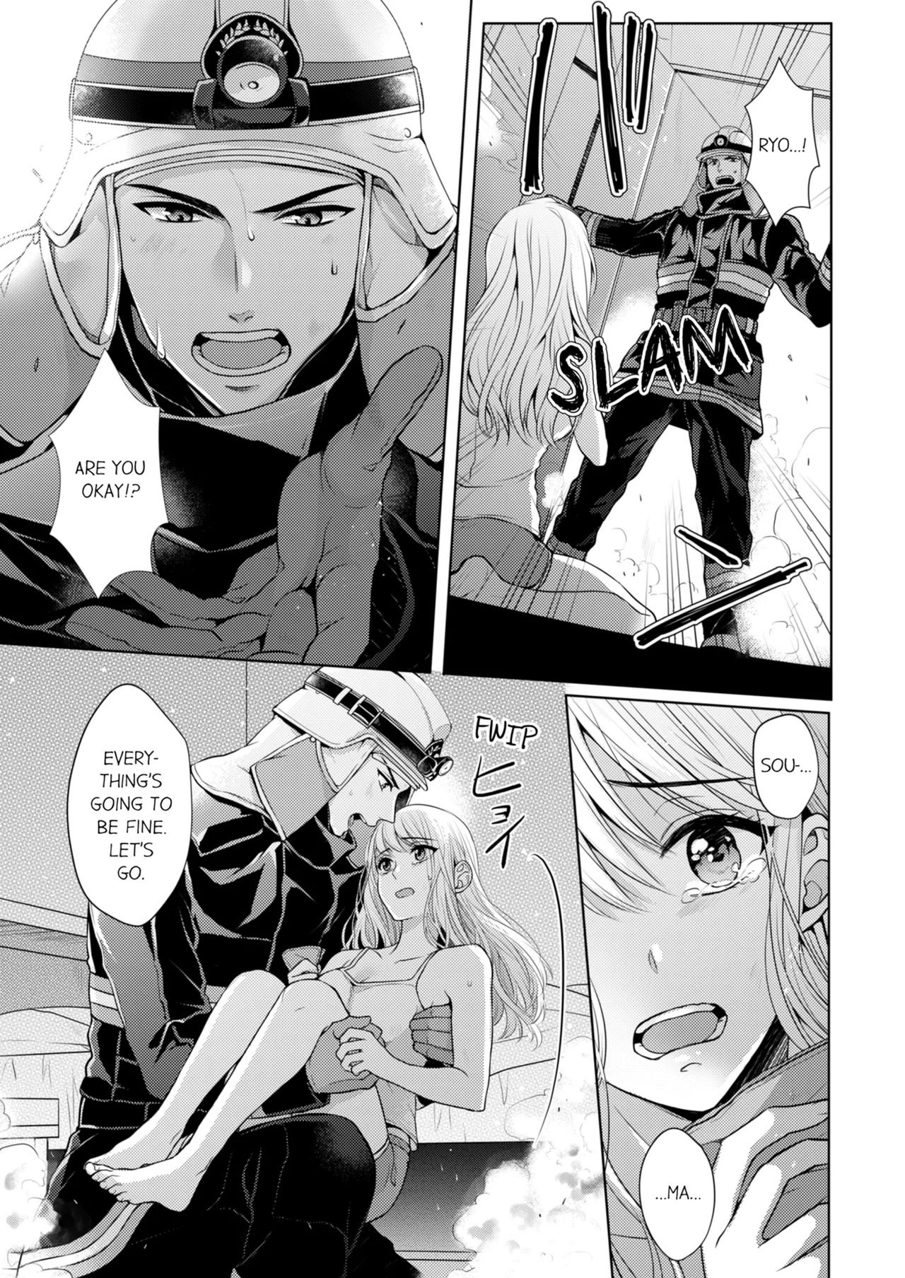 Yubisaki Kara Honki no Netsujō ～ Chara Otoko Shōbōshi wa Massuguna me de Watashi o Daita ～ | Fire in His Fingertips Vol. 1-11 page 9 full