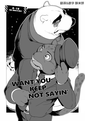 WANT YOU KEEP NOT SAYIN' cover