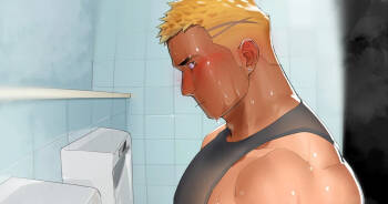 金髪ライン入り男子君と真夜中トイレハッテン cover