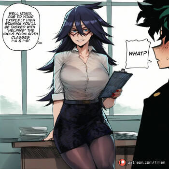 Izuku Midoriya x MHA Girls cover