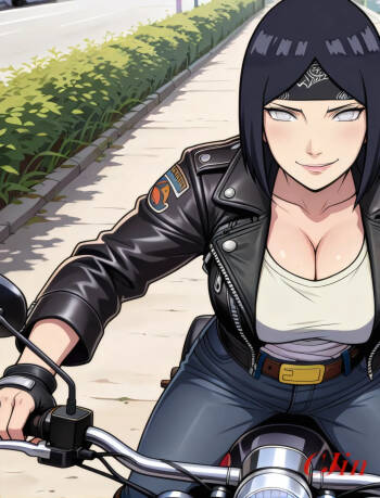 HINATA UZUMAKI AS THE MOTHER - THE QUEEN OF THE BIKERS cover