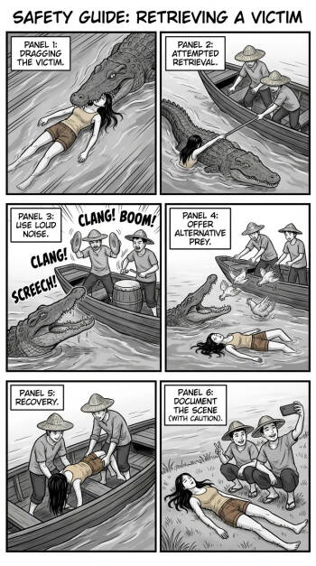 Safety Poster 4: Crocodile Victim Recovery cover