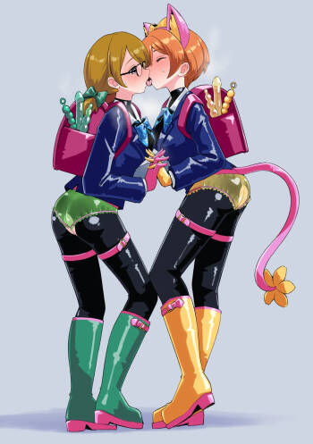 Latex Suit Lesbian Kiss Clothed Defecation cover