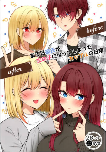 aru hi kareshi ga onnanoko ni natteshimatta kappuru no nichijō cover