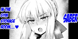 Saber, Taiiku Souko de... | Saber, in the gym storage room❤