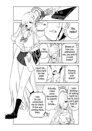 Karin Assisting Sensei and Asuna Delivering a Forgotten Item cover