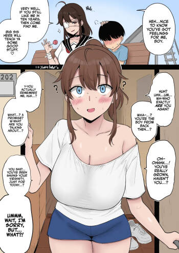 Mukashi Yoku Asonde kureta Kinjo no Kakkoii Onee-san ni 10-nen Mae no Yakusoku o Hatashite morai ni Iku Yatsu | Fulfilling a 10 Year Old Promise with the Cool Kid in the Neighborhood Who Used to Play with Me at the Park cover