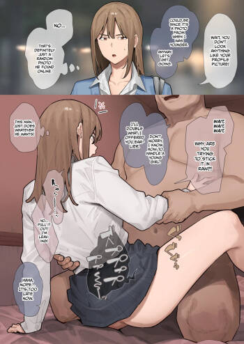 A creepy old man who looks different from his photo shows up and ends up cumming inside a gyaru cover